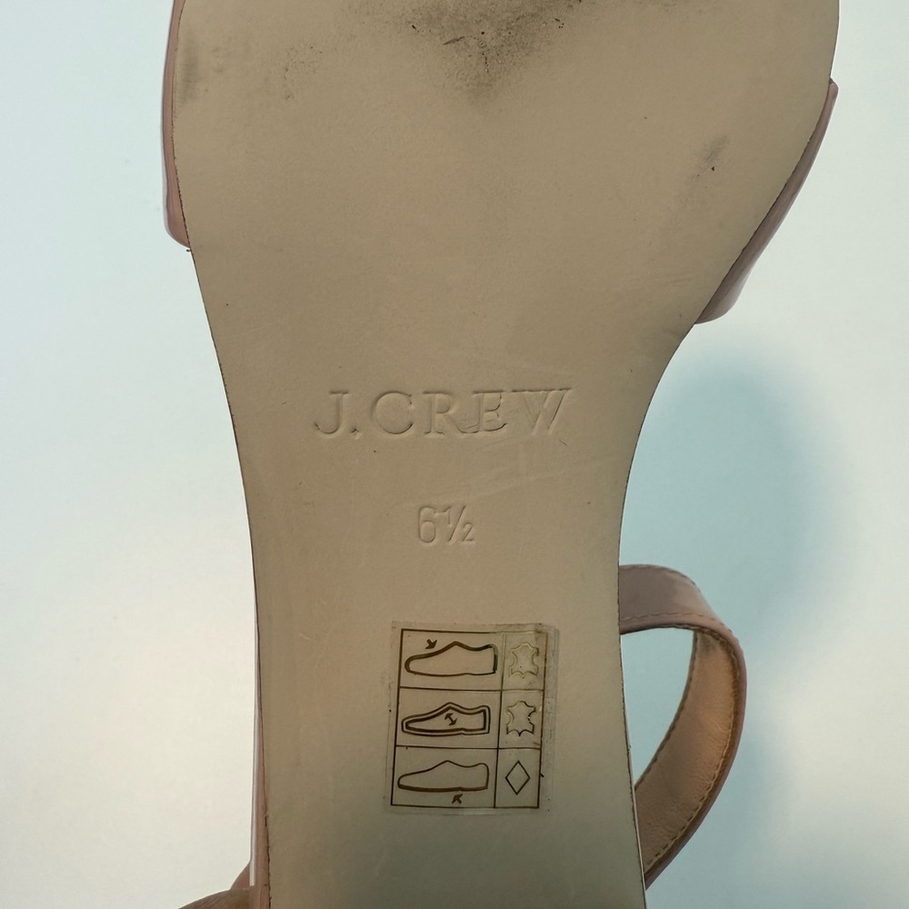 J. crew dusty pink patent leather sandals sz 6.5 - Picture 9 of 9